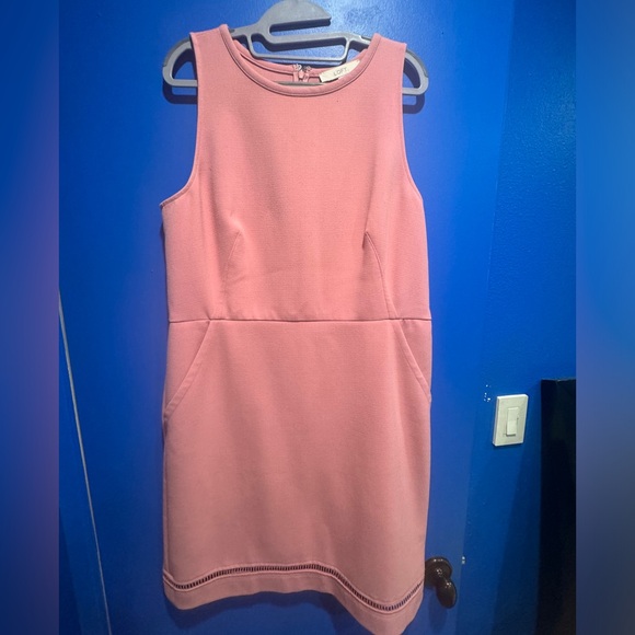 Ann Taylor LOFT Pink Midi Dress - Picture 2 of 8